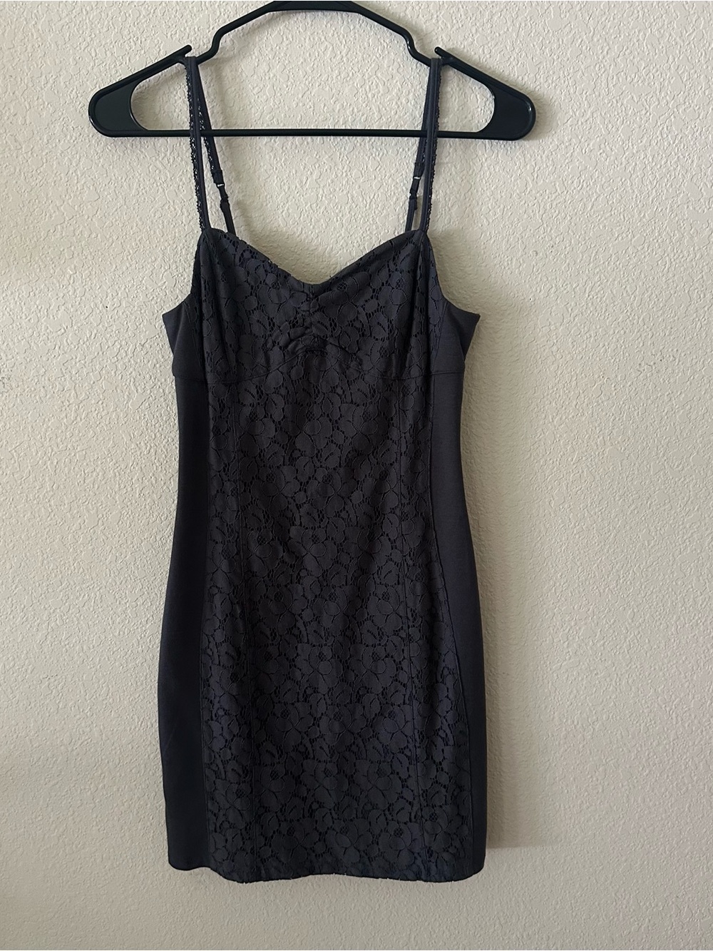 American Eagle Outfitters Charcoal Lace Slip Mini dress size 4